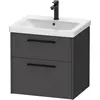 Image de Duravit, Meuble sous-lavabo, D-Code Meuble sous-lavabo, 1 tiroir, 584x460mm, découpe siphon, avec poignée (62 x 55 x 70 cm)