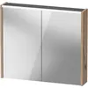 Image de Duravit, Armoire de toilette, Armoire de toilette D-Code, prise type F (EU, DE), 2 portes, champ lumineux LED en haut, 800 (80 x 14.80 x 70 cm)