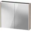 Image de Duravit, Armoire de toilette, Armoire de toilette D-Code, prise type F (EU, DE), 2 portes, champ lumineux LED en haut, 800 (80 x 14.80 x 70 cm)