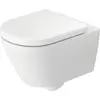 Image de Duravit, Cuvette toilettes + bidet, WC suspendu D-Code, base de charnière prémontée, fixation cachée, chasse d'eau basse, ri