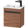 Image de Duravit, Meuble sous-lavabo, Sivida sous-lavabo, charnières à droite, poignée encastrée noir diamant mat, 400x287x443 (40 x 28.70 x 44.30 cm)