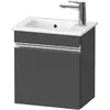 Image de Duravit, Meuble sous-lavabo, Sivida bâti-support pour lavabo, charnières à gauche, poignée profilée chromée, 400x28 (40 x 28.70 x 44.30 cm)
