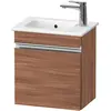 Image de Duravit, Meuble sous-lavabo, Sivida bâti-support pour lavabo, charnières à gauche, poignée profilée chromée, 400x28 (40 x 28.70 x 44.30 cm)