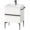 Image de Duravit, Meuble sous-lavabo, Sivida Meuble sous-lavabo, 2 tiroirs, poignée encastrée noir diamant mat, 610x477x591mm, p (61 x 47.70 x 59.10 cm)