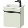 Image de Duravit, Meuble sous-lavabo, Sivida bâti-support pour lavabo, charnières à gauche, poignée profilée noir diamant mat (40 x 29.50 x 44 cm)
