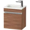 Image de Duravit, Meuble sous-lavabo, Sivida bâti-support pour lavabo, charnières à droite, poignée profilée chromée, 400x29 (40 x 29.50 x 44 cm)