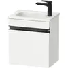 Image de Duravit, Meuble sous-lavabo, Sivida bâti-support pour lavabo, charnières à gauche, poignée profilée noir diamant mat (40 x 29.50 x 44 cm)