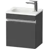 Image de Duravit, Meuble sous-lavabo, Sivida bâti-support pour lavabo, charnières à gauche, poignée profilée chromée, 400x29 (40 x 29.50 x 44 cm)
