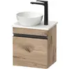 Image de Duravit, Meuble sous-lavabo, Sivida Meuble sous-lavabo sur console, charnières à droite, poignée-barre noir diamant ma (40 x 32.50 x 44 cm)