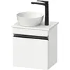 Image de Duravit, Meuble sous-lavabo, Sivida Meuble sous-lavabo sur console, charnières à droite, poignée-barre noir diamant ma (40 x 32.50 x 44 cm)