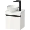 Image de Duravit, Meuble sous-lavabo, Sivida Meuble sous-lavabo sur console, charnières à gauche, poignée-barre noir diamant ma (40 x 32.50 x 44 cm)