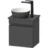 Image de Duravit, Meuble sous-lavabo, Sivida Meuble sous-lavabo sur console, charnières à gauche, poignée-barre noir diamant ma (40 x 32.50 x 44 cm)