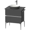 Image de Duravit, Meuble sous-lavabo, Sivida Meuble sous-lavabo sur console, 2 tiroirs, poignée profilée chromée, 645x475x548mm (64.50 x 47.50 x 54.80 cm)