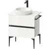 Image de Duravit, Meuble sous-lavabo, Sivida Meuble sous-lavabo sur console, 2 tiroirs, poignée noire diamantée mate, 645x475x54 (64.50 x 47.50 x 54.80 cm)