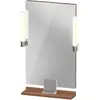 Image de Duravit, Miroir, Sivida miroir, chrome, 450x36x650mm, éclairage à poser, interrupteur à détecteur, raccor (45 x 65 cm)