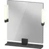 Image de Duravit, Miroir, Sivida miroir, noir diamant mat, 650x36x650mm, éclairage à poser, interrupteur à détecte (65 x 65 cm)