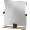 Image de Duravit, Miroir, Sivida miroir, noir diamant mat, 650x36x650mm, éclairage à poser, interrupteur à détecte (65 x 65 cm)
