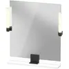 Image de Duravit, Miroir, Sivida miroir, noir diamant mat, 650x36x650mm, éclairage à poser, interrupteur à détecte (65 x 65 cm)