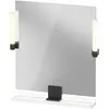 Image de Duravit, Miroir, Sivida miroir, noir diamant mat, 650x36x650mm, éclairage à poser, interrupteur à détecte (65 x 65 cm)
