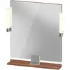Image de Duravit, Miroir, Sivida miroir, chrome, 650x36x650mm, éclairage à poser, interrupteur à détecteur, raccor (65 x 65 cm)