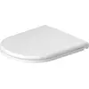 Image de Duravit, Abattant WC, Siège de WC D-Code, amovible, avec fermeture automatique, fixation par pin, 374x433mm, blan