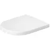 Image de Duravit, Abattant WC, Siège de WC D-Code, amovible, fixation par pin, 360x440mm, se chevauchant, blanc brillant