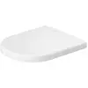 Image de Duravit, Abattant WC, Siège de WC D-Code, amovible, avec abaissement automatique, fixation par pin, 360x440mm, se