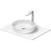 Image de Duravit, Lavabo, Sivida Set lavabo, rond, 400x400mm, incl. console 680x500mm (500 mm, 680 mm)