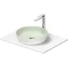 Image de Duravit, Lavabo, Sivida Set lavabo, rond, 400x400mm, incl. console 680x500mm (500 mm, 680 mm)