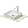 Image de Duravit, Lavabo, Set lavabo Sivida, rectangulaire, 400x400mm, incl. console 680x500mm (500 mm, 680 mm)
