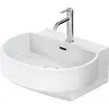 Image de Duravit, Lavabo, Lavabos Balcoon, plage de robinetterie, 1 trou de robinetterie, avec trop-plein, avec robinetterie (480 mm, 550 mm)