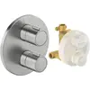 Image de Duravit, Robinetterie de salle de bains, Robinetterie thermostatique Set thermostatique encastré, rosace ronde, 2 consommateurs, 24 l/min