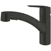 Image de Grohe, Robinetterie de cuisine, Start QuickFix Robinet de cuisine, dehorsb. Douchette double, installation simple, pivotant, noir