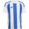 Image de Adidas, Garçons, T-shirt de sport, Maillot Striped 24 Jsyy (116), Bleu, Blanc, Noir, 116