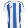Image de Adidas, Garçons, T-shirt de sport, T-shirt rayé pour enfant (152), Noir, Bleu, Blanc, 152