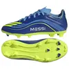 Image de Adidas, Garçons, Chaussures de football, F50 Messi League FG/AG (37 1/3), Bleu, Jaune