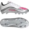 Image de Adidas, Garçons, Chaussures de football, F50 Messi Club FG/AG (38 2/3), Blanc, Rouge, Argent