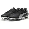 Image de Puma, Unisexe, Chaussures de football, King Match Fg/Ag (44.5), Noir, Blanc, Gris