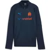 Image de Puma, Garçons, Pull-over, OM Training 1/4 Zip Top Jr, Orange, Bleu, (140)