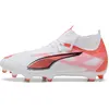 Image de Puma, Unisexe, Chaussures de football, ULTRA 5 MATCH+ FG/AG (44.5), Blanc, Rouge, Multicolore, Noir