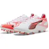 Image de Puma, Unisexe, Chaussures de football, Ultra 5 Pro Fg/Ag (43), Blanc, Rouge, Noir