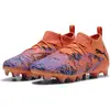 Image de Puma, Garçons, Chaussures de football, Future 8 Match Creativity Fg/Ag Jr (31), Orange, Noir