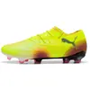 Image de Puma, Unisexe, Chaussures de football, FUTURE 8 ULTIMATE basse FG (46), Noir, Jaune