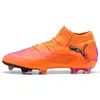 Image de Puma, Unisexe, Chaussures de football, Future 8 Ultimate Fg (44), Noir, Orange