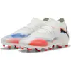 Image de Puma, Garçons, Chaussures de football, FUTURE 8 PRO FG/AG Jr (38.5), Blanc, Noir