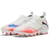 Image de Puma, Garçons, Chaussures de football, FUTURE 8 MATCH FG/AG Jr (30), Noir, Blanc, Rouge