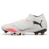 Image de Puma, Unisexe, Chaussures de football, Future 8 Match Fg/Ag (40.5), Multicolore, Noir, Blanc