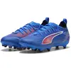 Image de Puma, Garçons, Chaussures de football, ULTRA 6 PRO FG/AG Jr (33), Bleu, Rouge, Blanc