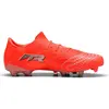 Image de Puma, Unisexe, Chaussures de football, Future 9 Match Fusion Fg/Ag (42.5), Rouge, Blanc, Noir, Argent