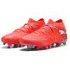 Image de Puma, Femmes, Chaussures de football, FUTURE 9 MATCH FG/AG Wn's (38), Rouge, Blanc, Noir, Argent
